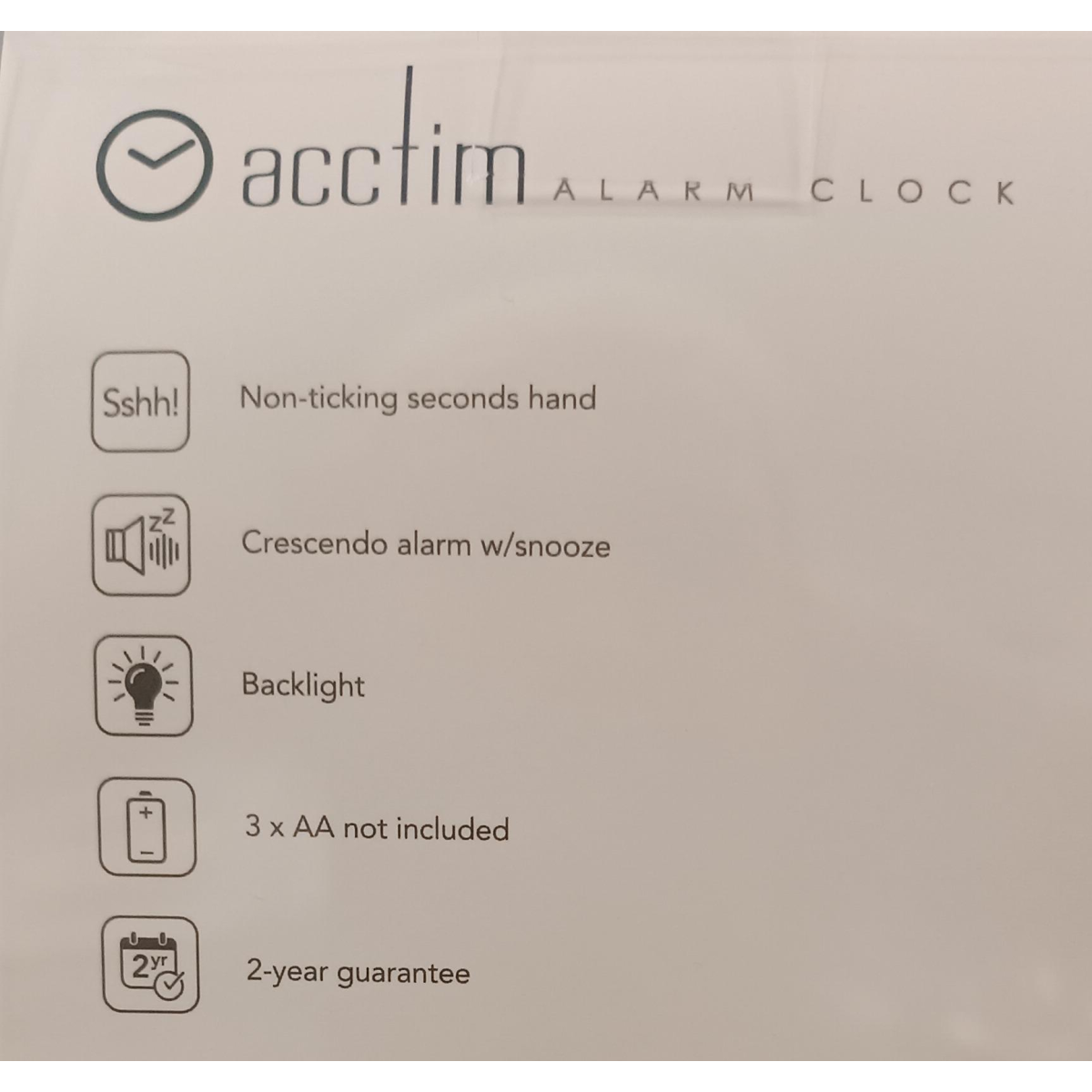 Acctim Micah Round Mid Sized Bedside Quartz Alarm Clock in Gold Plated - 16478