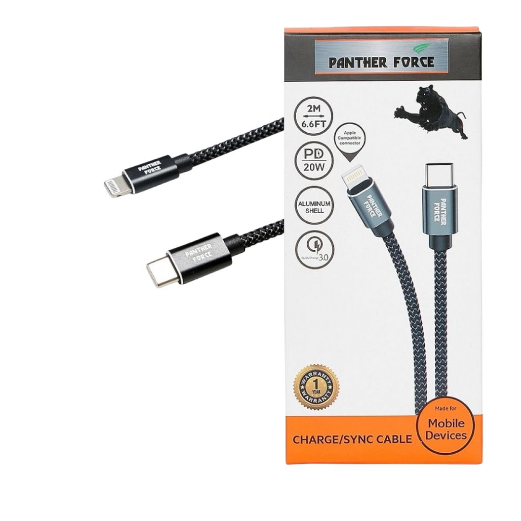 Panther Force PD 20W Type-C to iPhone 2M Cable