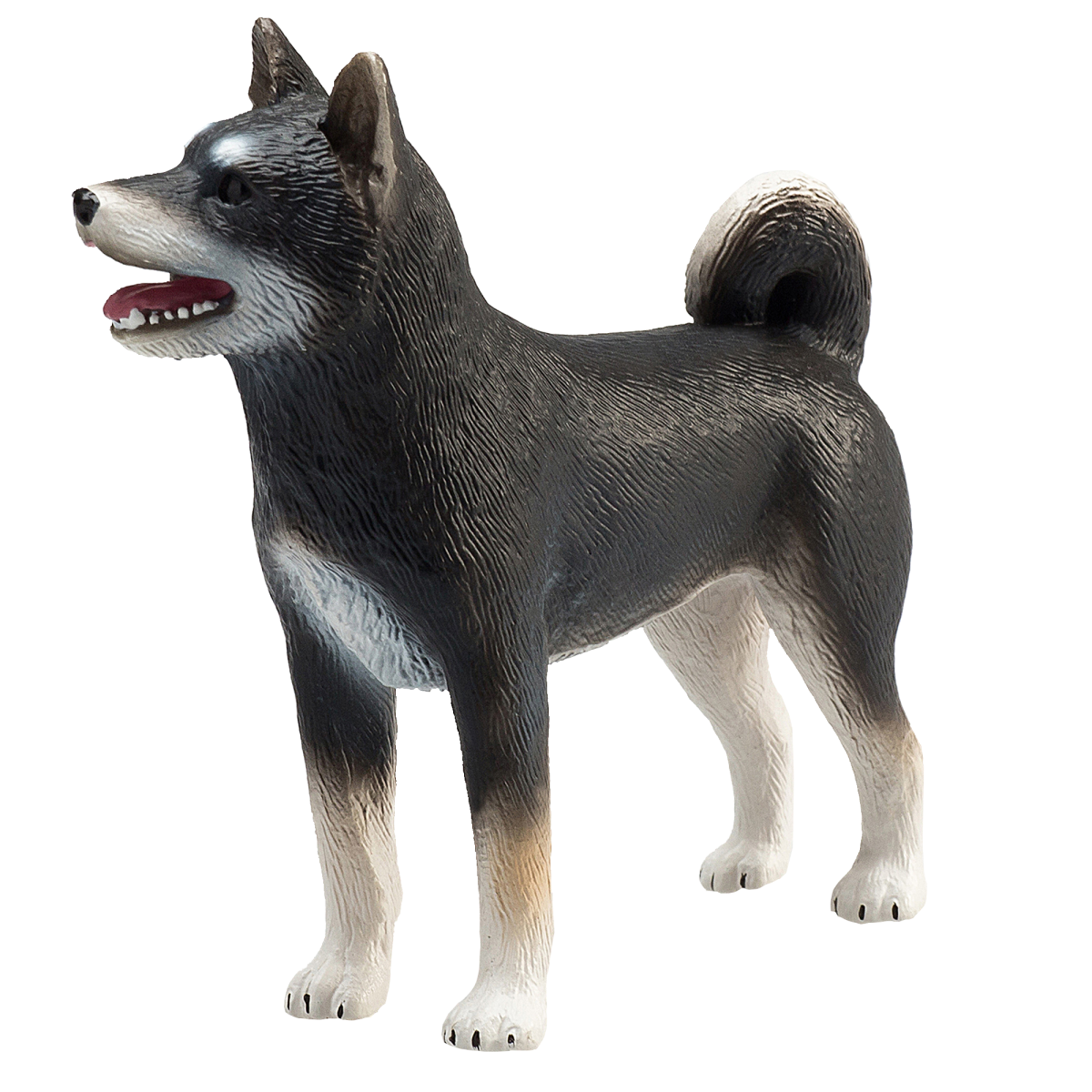 Shiba Inu Black Dog Figurine  Realistic Pet Model
