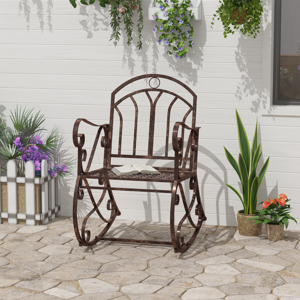 Iron Rocking Chair-Bronze