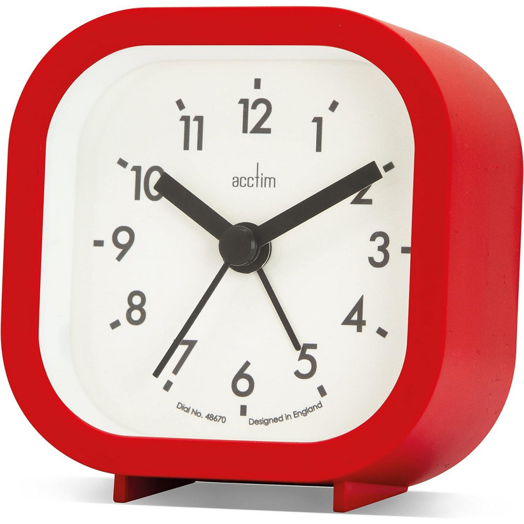 Acctim Robyn Mini Bedside Red Alarm Clock 16304