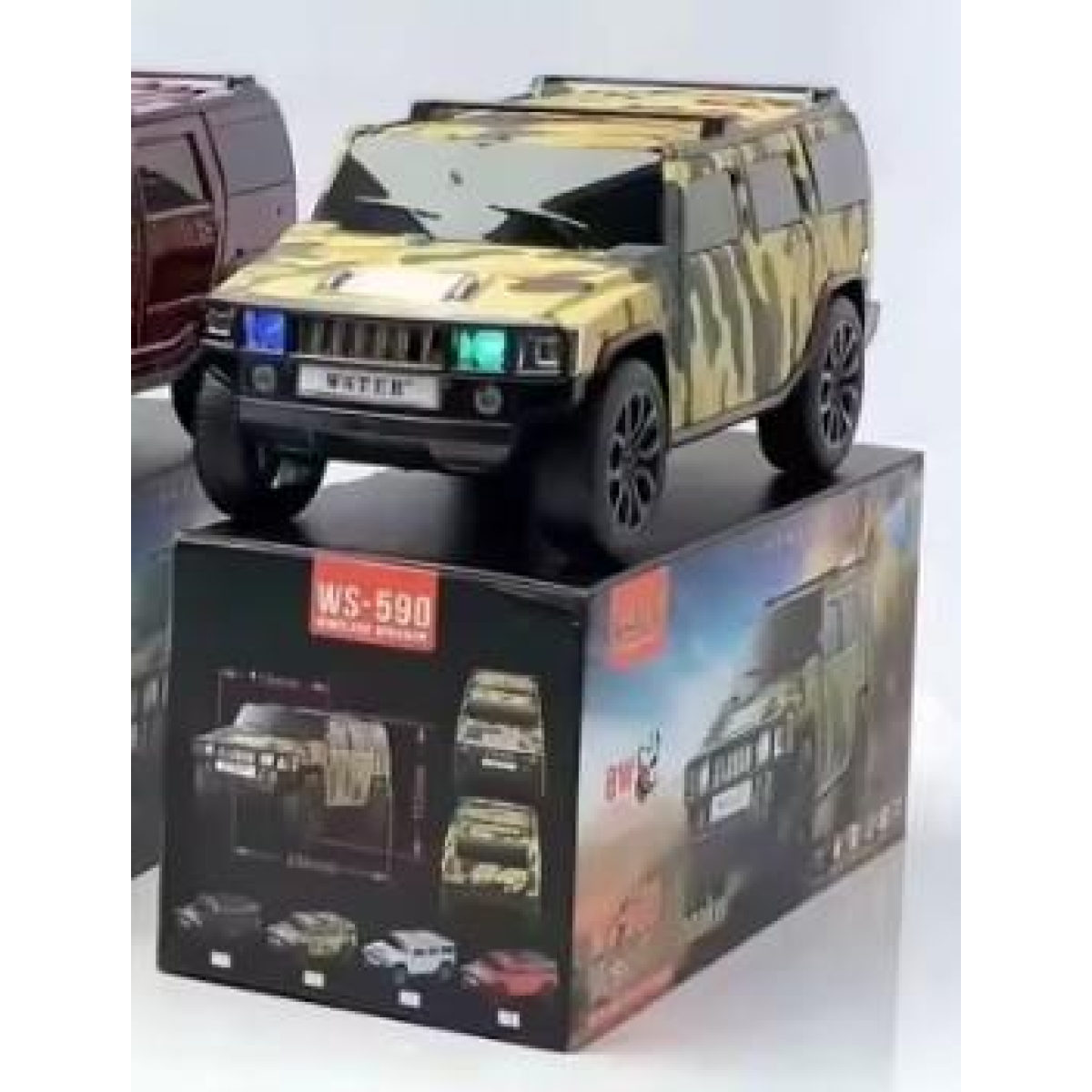 WSTER Wireless Bluetooth 8w Hummer 4x4 Truck Car Speaker with TF/USB/FM