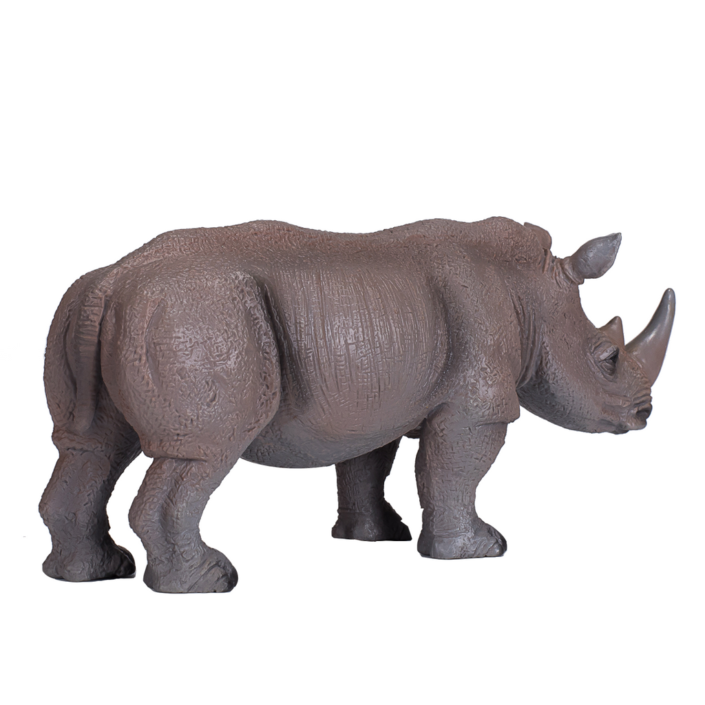 White Rhinoceros Toy  Realistic Wildlife Model