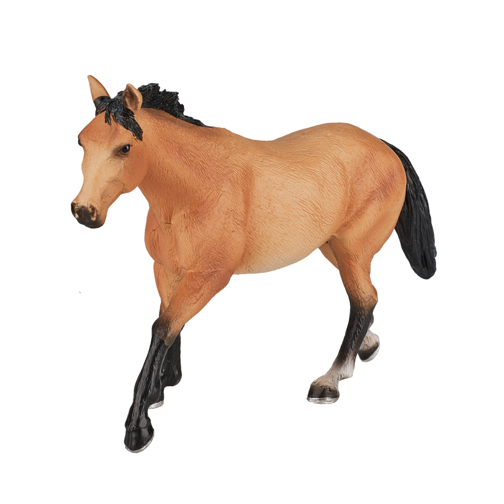 Quarter Horse Buckskin Toy  Realistic Equestrian Figure