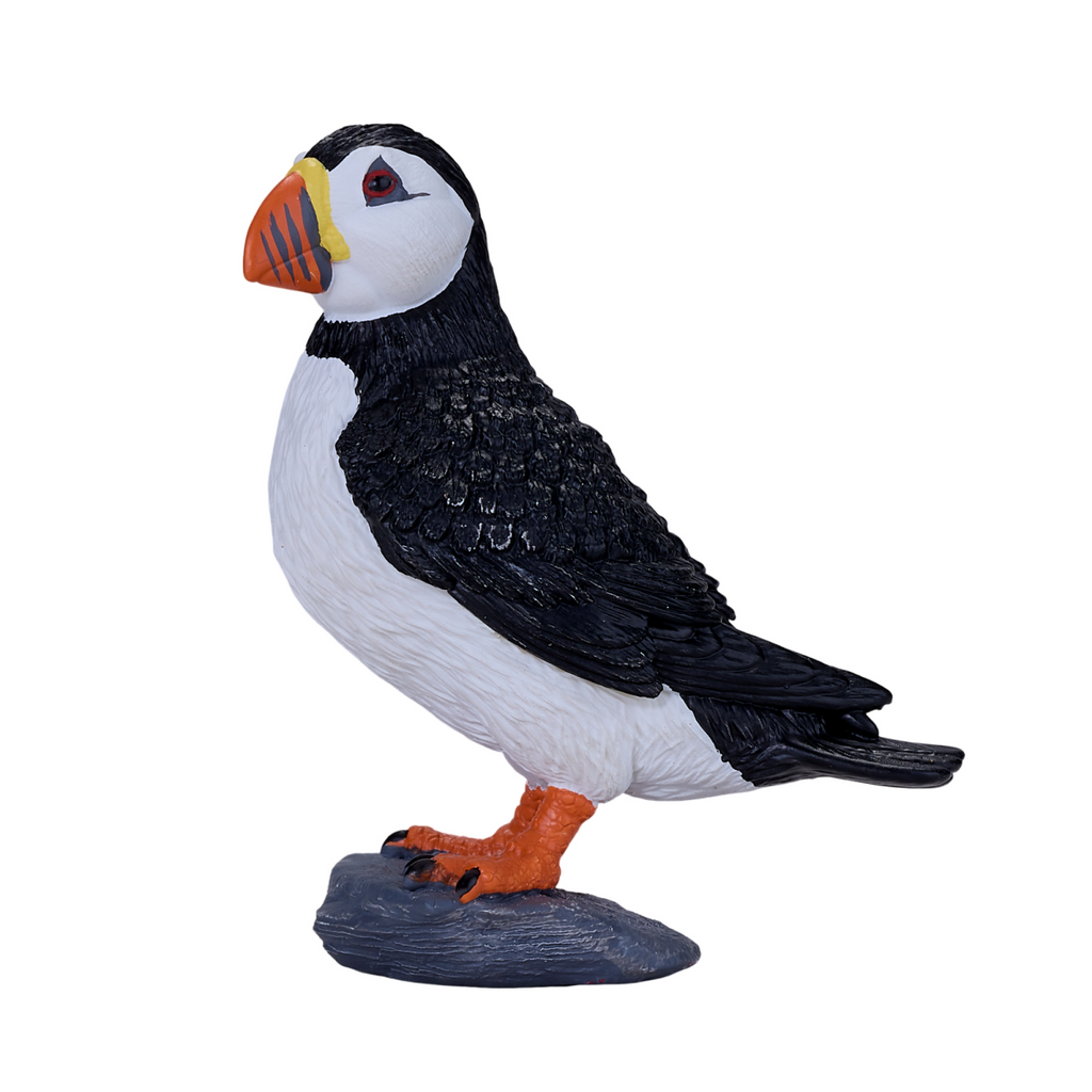 Atlantic Puffin Bird Figurine  Realistic Wildlife Model