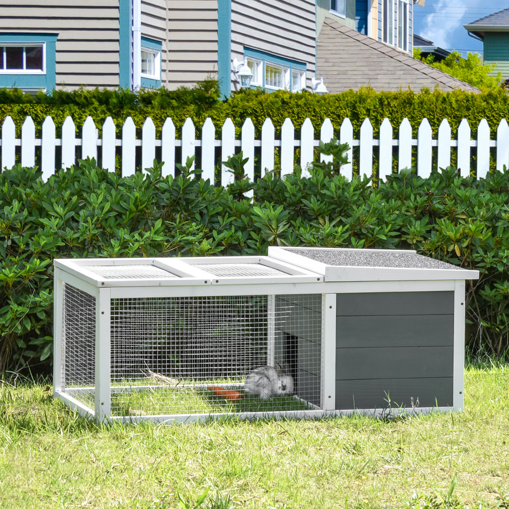 Rabbit Hutch Small Animal Cage Pet Run Cover, with Water-resistant Asphalt Roof