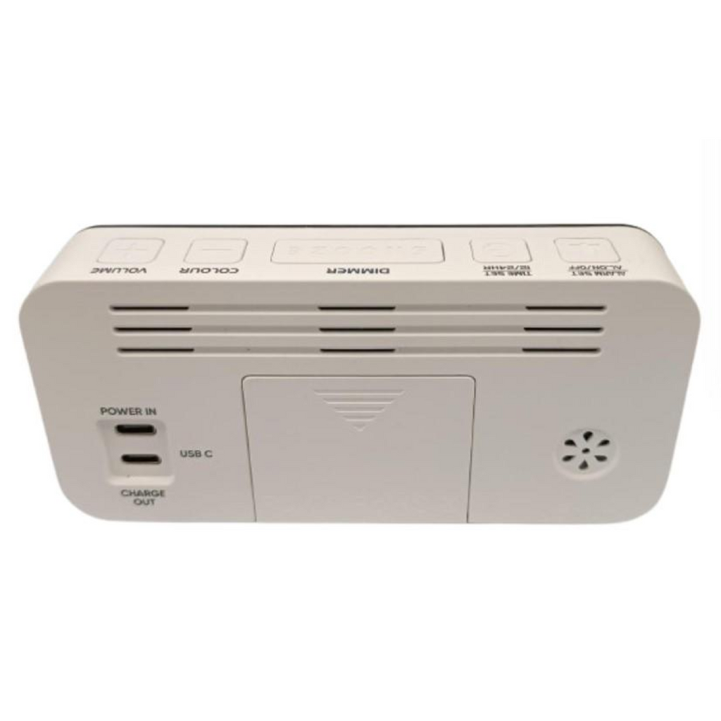 Acctim Jaxon Digital Alarm Clock in White - 16512