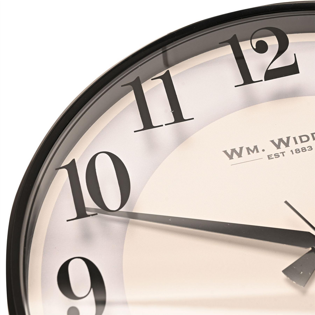 Wm Widdop 31CM White Dial Slim Line Wall Clock W9807