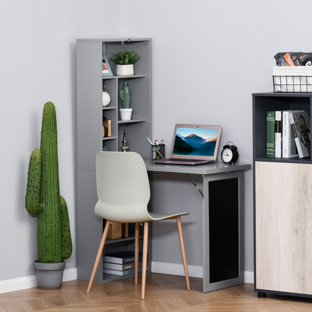 Folding Convertible Desk with Blackboard Multi-function Workstation