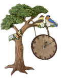 Oak Tree Clock with Bird
