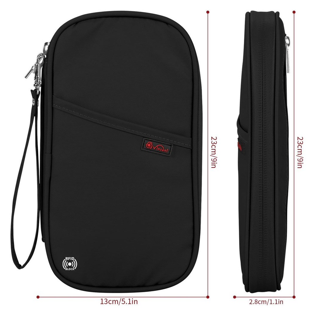 Vinsani Deluxe Passport Org Black
