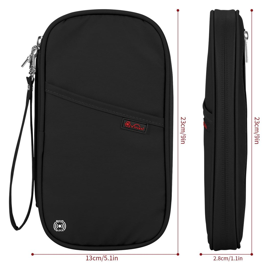 Vinsani Deluxe Passport Org Black