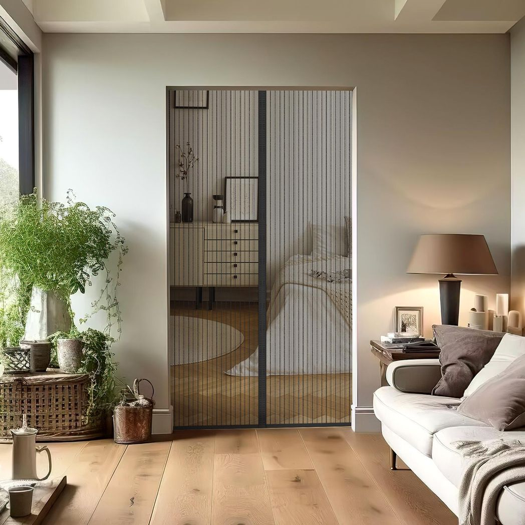 Vinsani Magnetic Screen Door Black