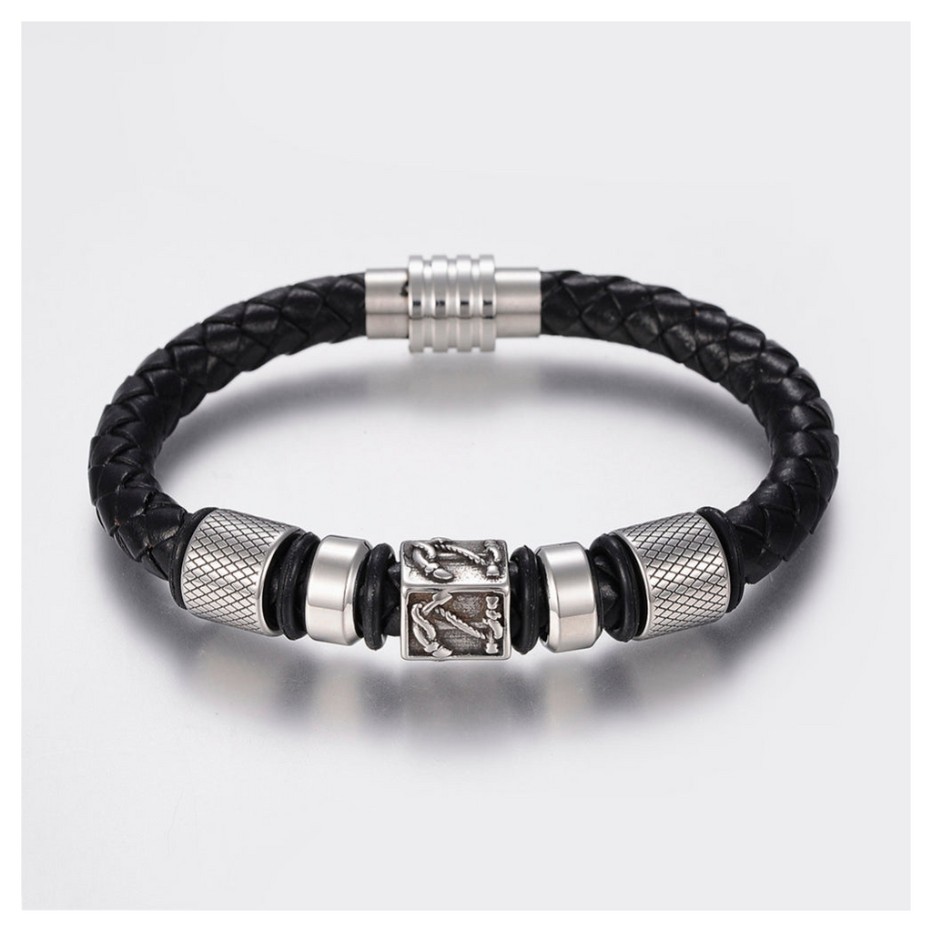 Men's Nautical Leather Bracelet