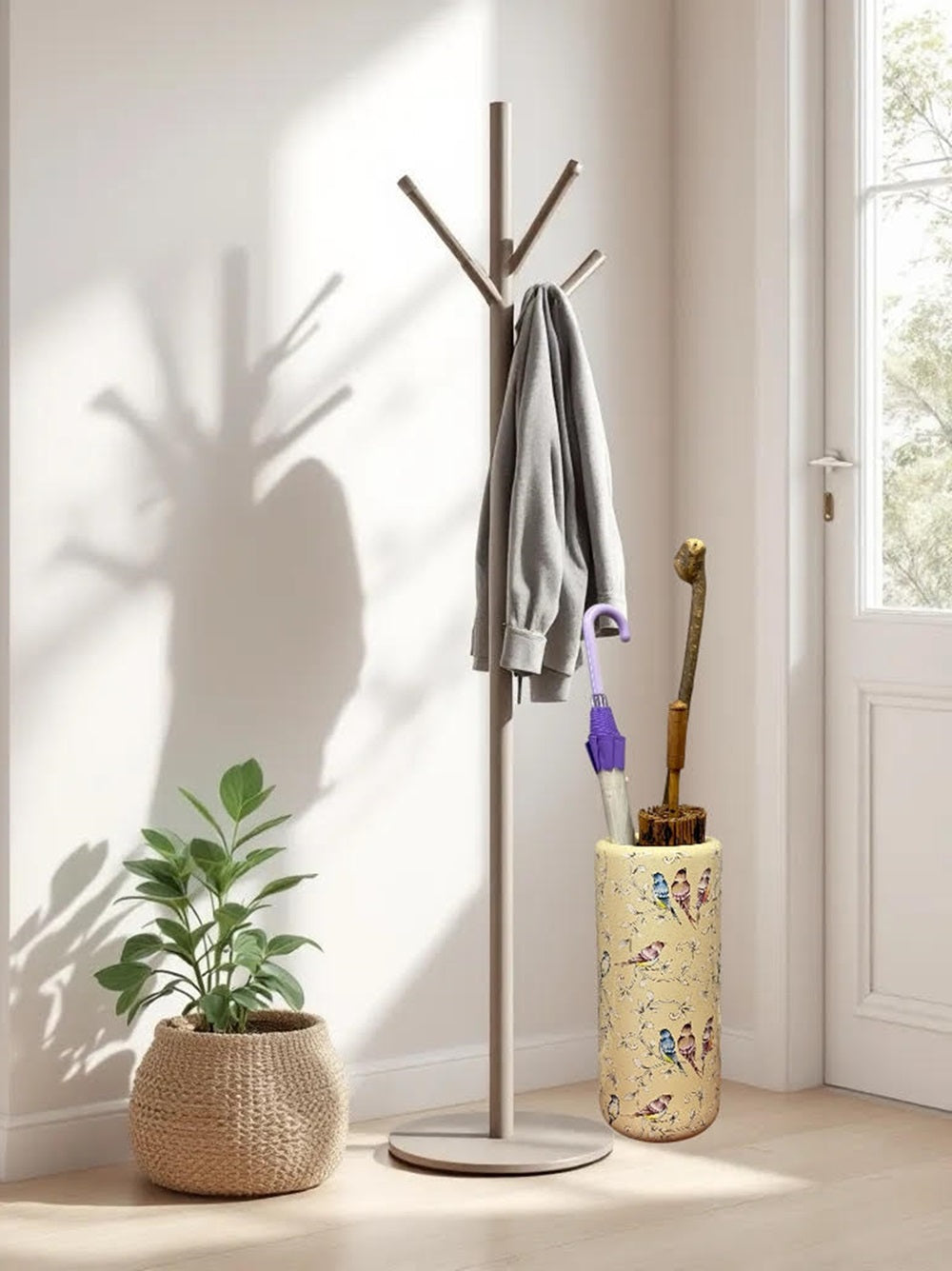 AcaciaHome Durable Ceramic Round Umbrella stand–Perfect Holder for Home