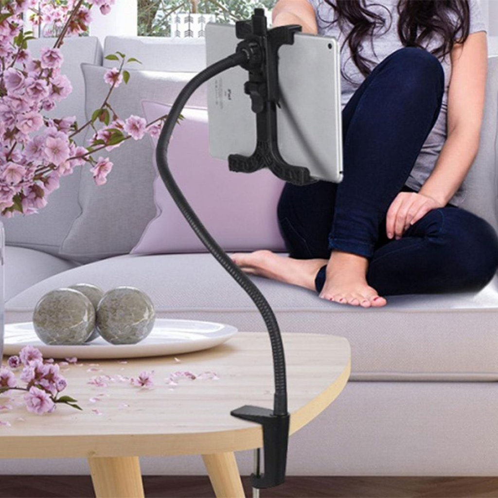 AQ 360 Aluminium Alloy Rotating Tablet Holder Adjustable Gooseneck -Black