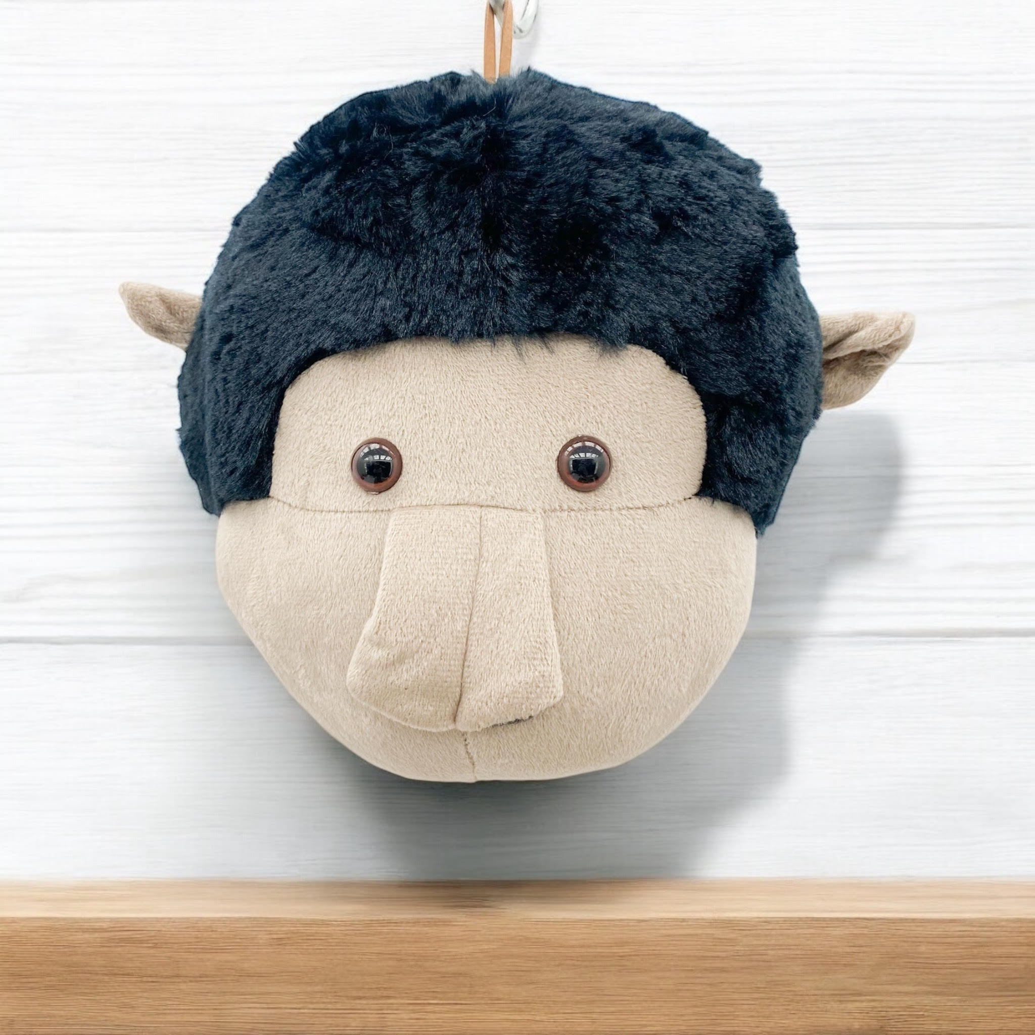 Plush Monkey Head Wall Decoration Ornament Hanging Stuffed Kids Room Toy Gift 3D