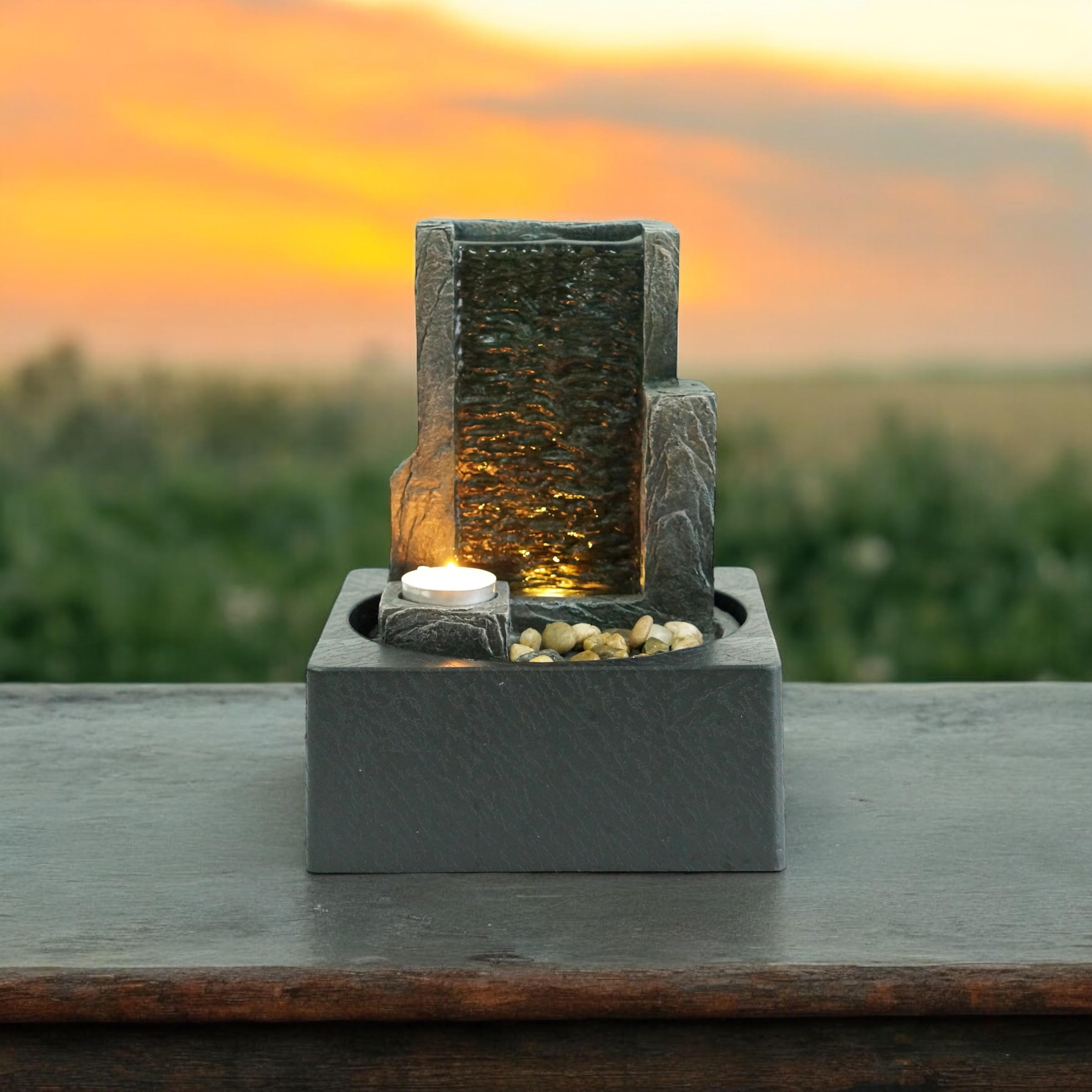 Water Feature Indoor Outdoor LED Fountain