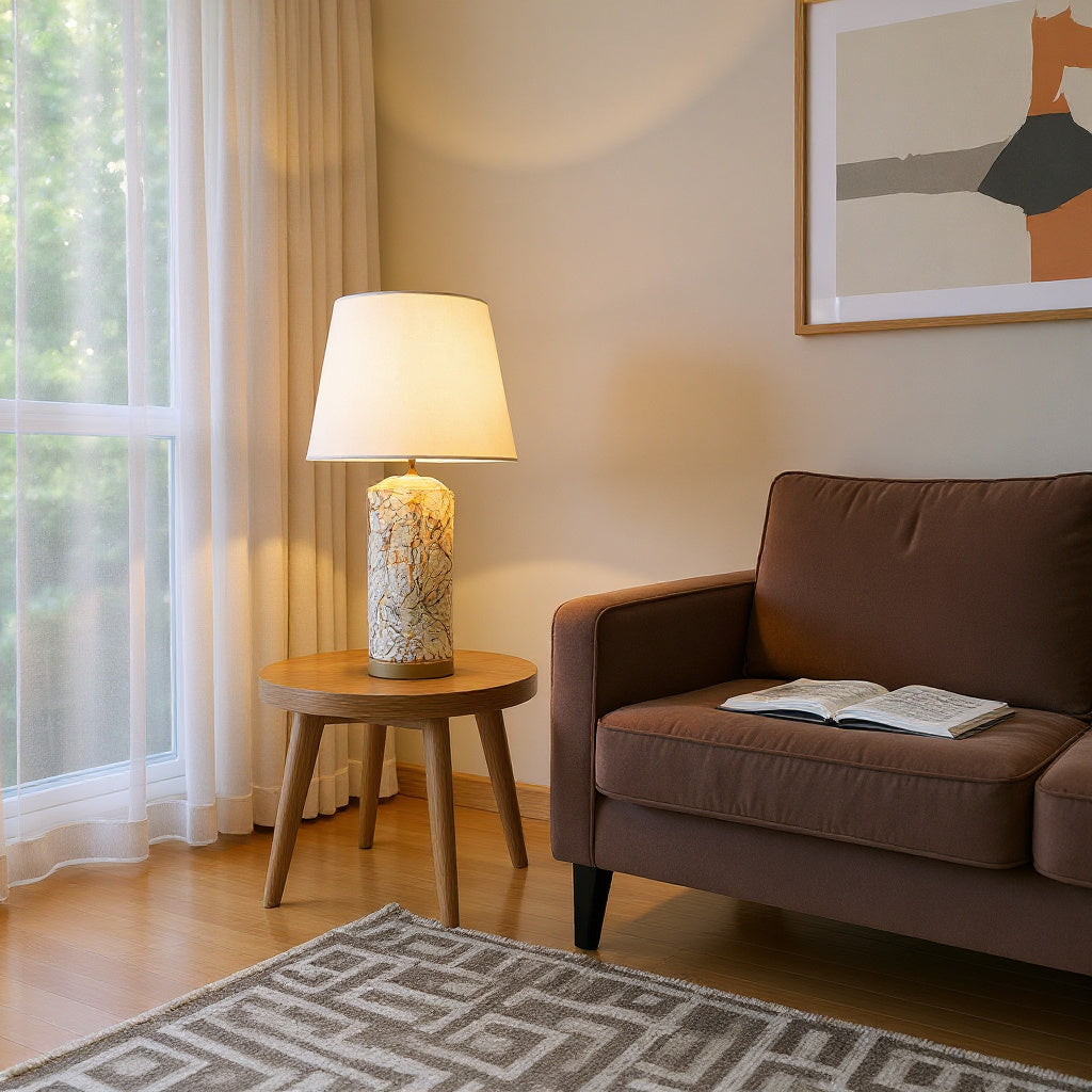 Modern Ceramic Table Lamp – Stylish Ceramic Lamp Available in Three Sizes