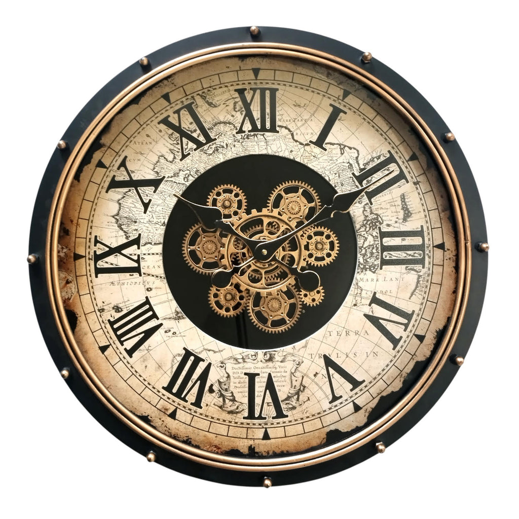 AcaciaHome 60cm Gear Wall Clock