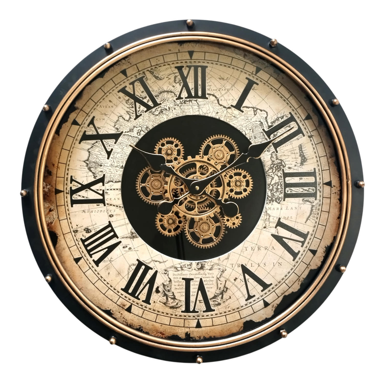 AcaciaHome 60cm Gear Wall Clock