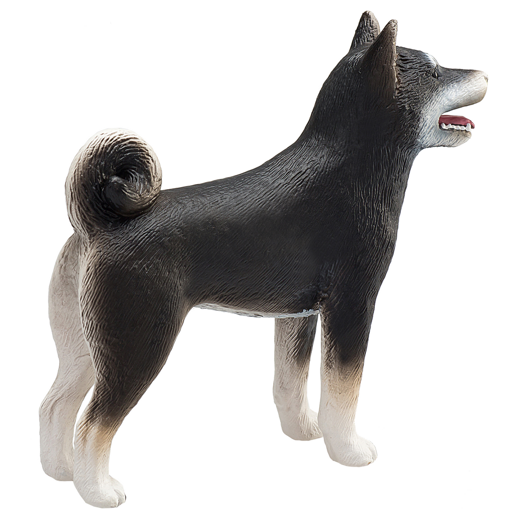 Shiba Inu Black Dog Figurine  Realistic Pet Model