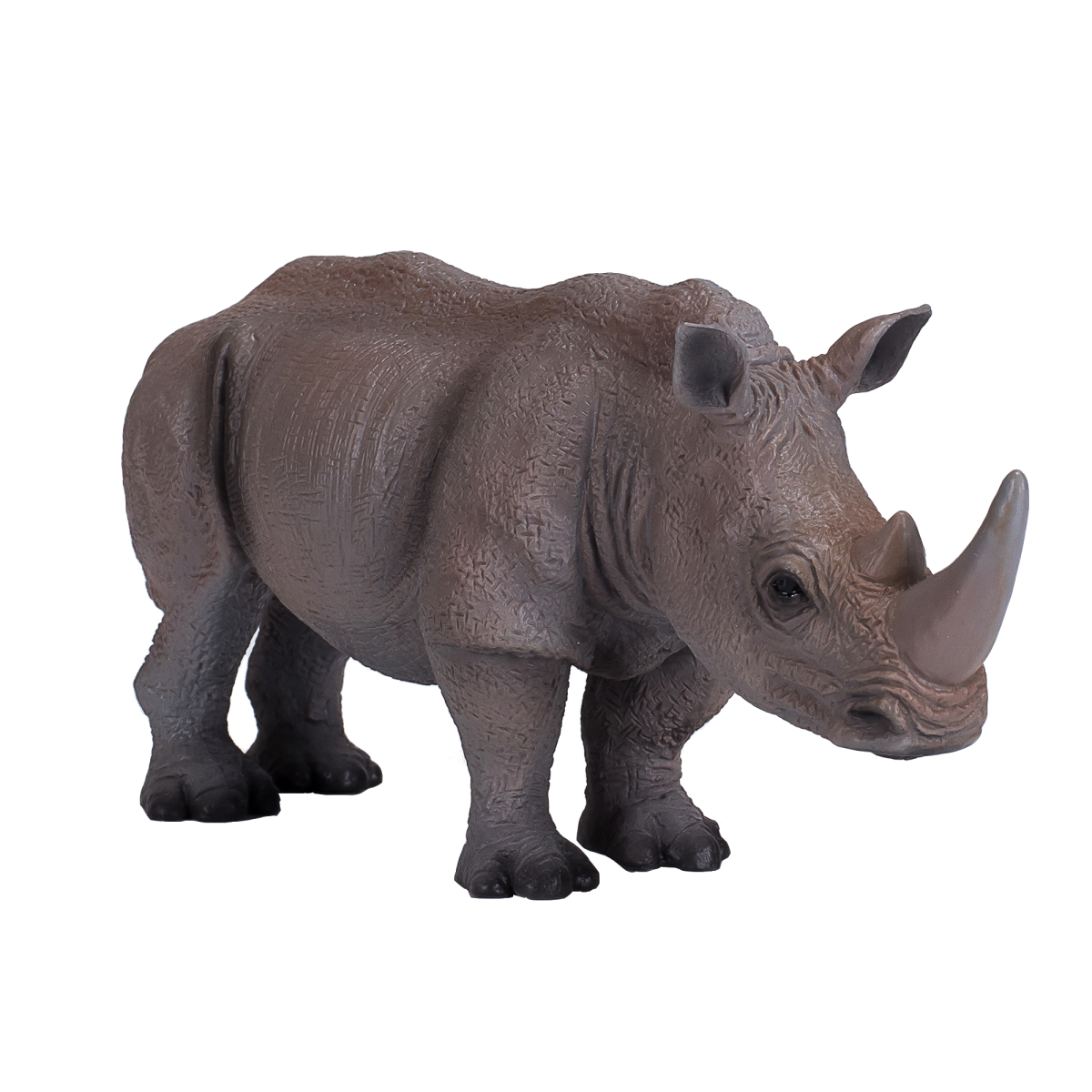 White Rhinoceros Toy  Realistic Wildlife Model