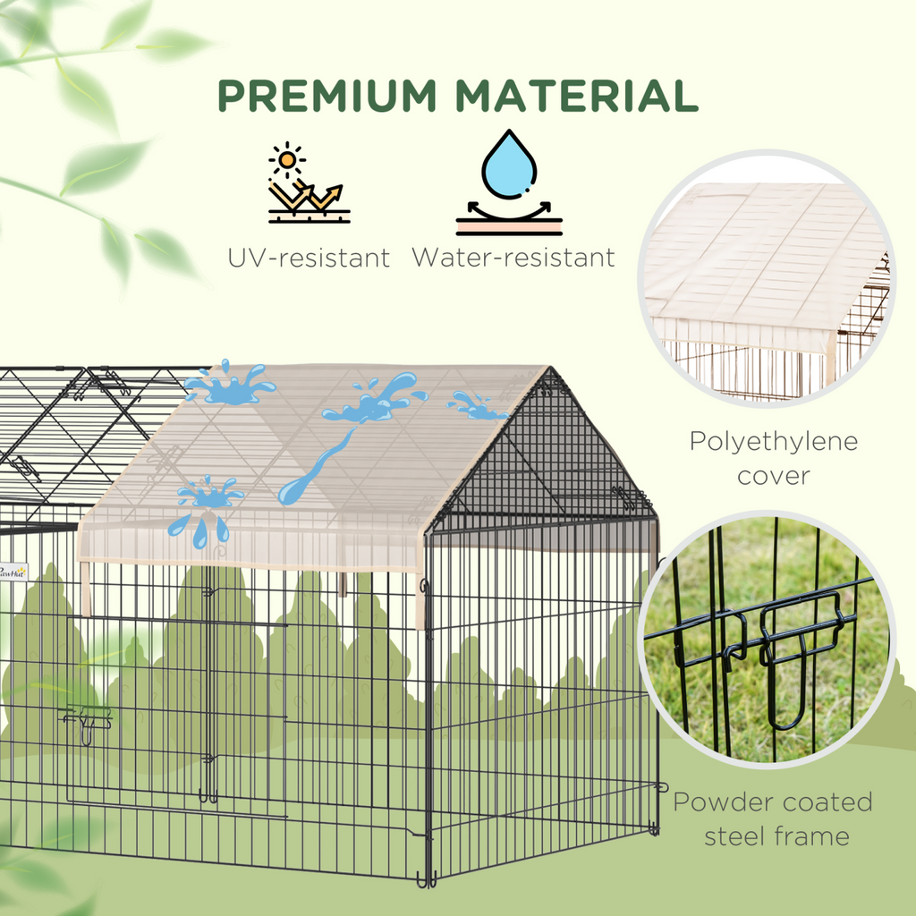 Outdoor Pet Shelter - Spacious Design and Weather Protection - Portable Cage