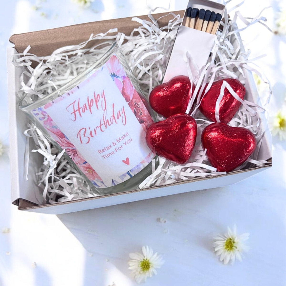 Pink Happy Birthday Candle Gift Set