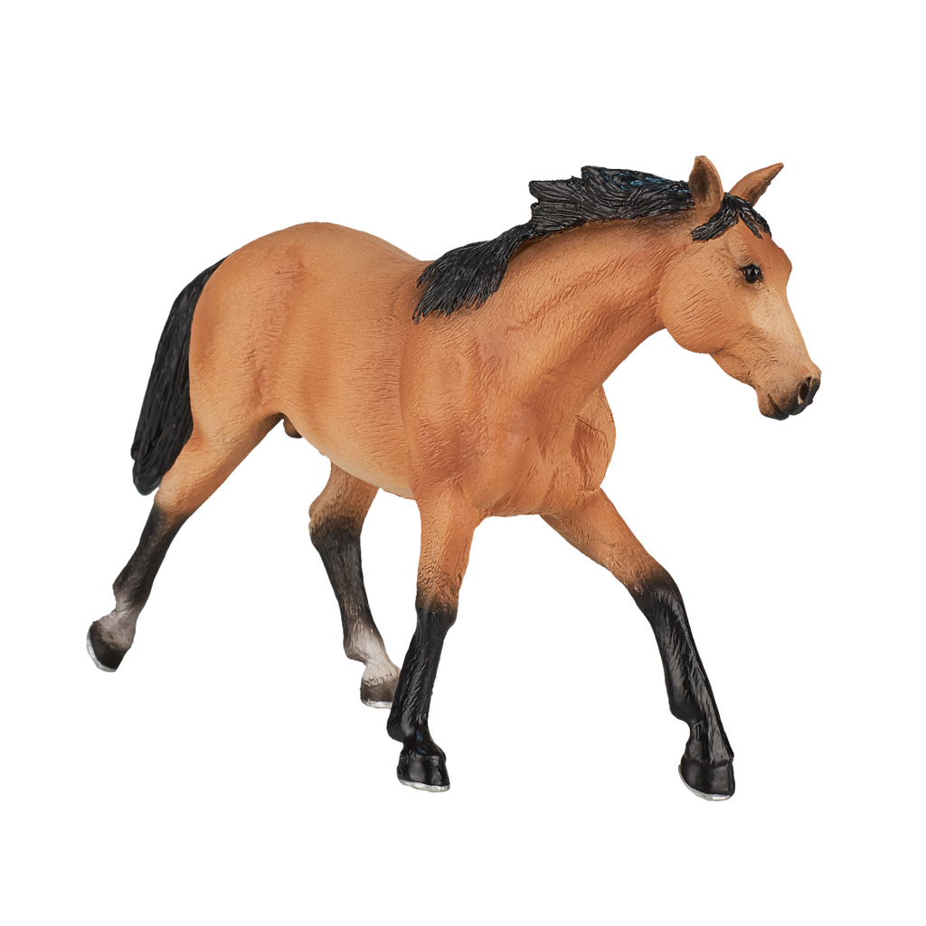 Quarter Horse Buckskin Toy  Realistic Equestrian Figure