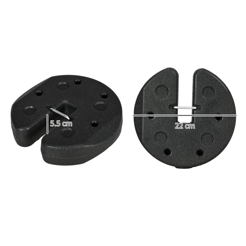 Outsunny Gazebo Weights Set of 4 with Reinforce Pins and Easy Carry Belt, 12KG