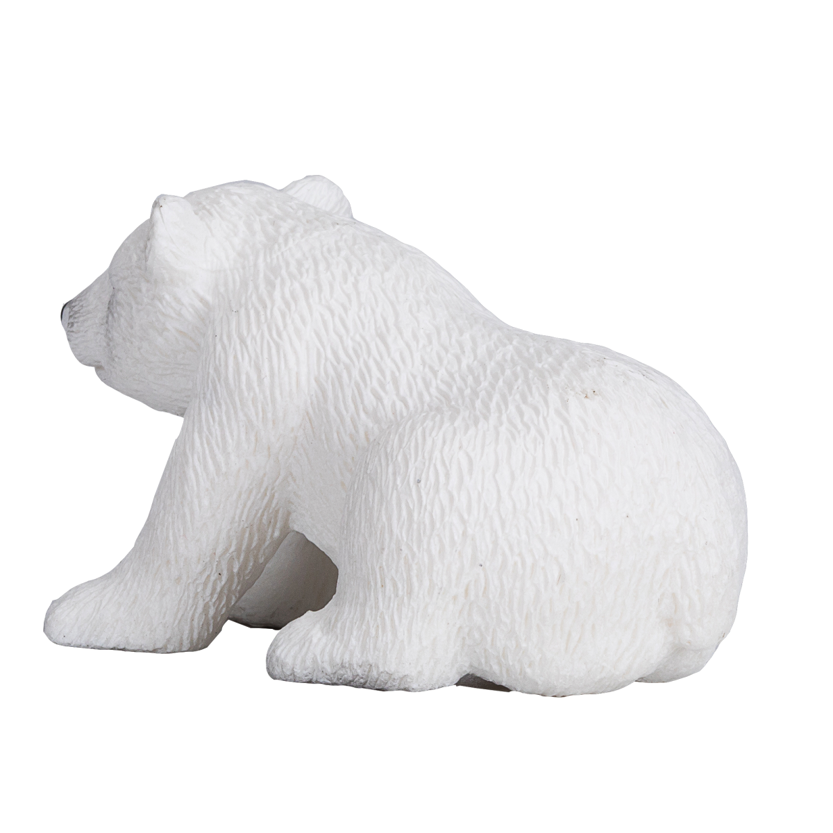 Polar Bear Cub Sitting Toy  Realistic Arctic Animal Figure