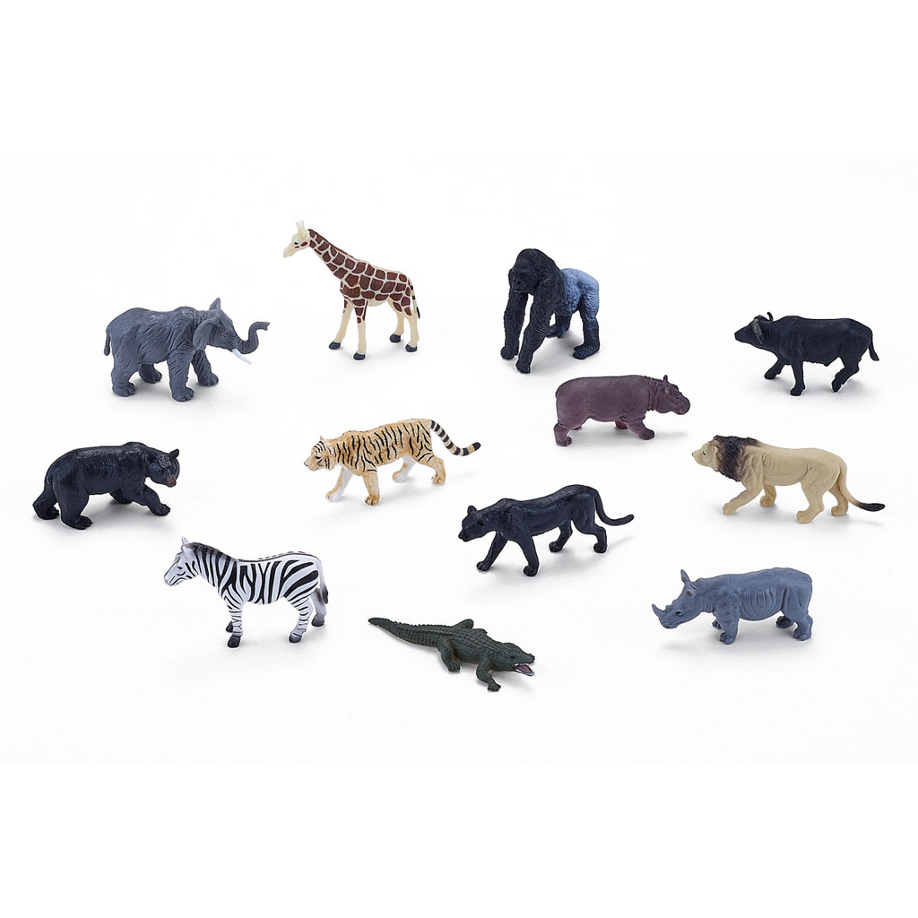Mini African Wildlife Playset  12pc Animal Figures