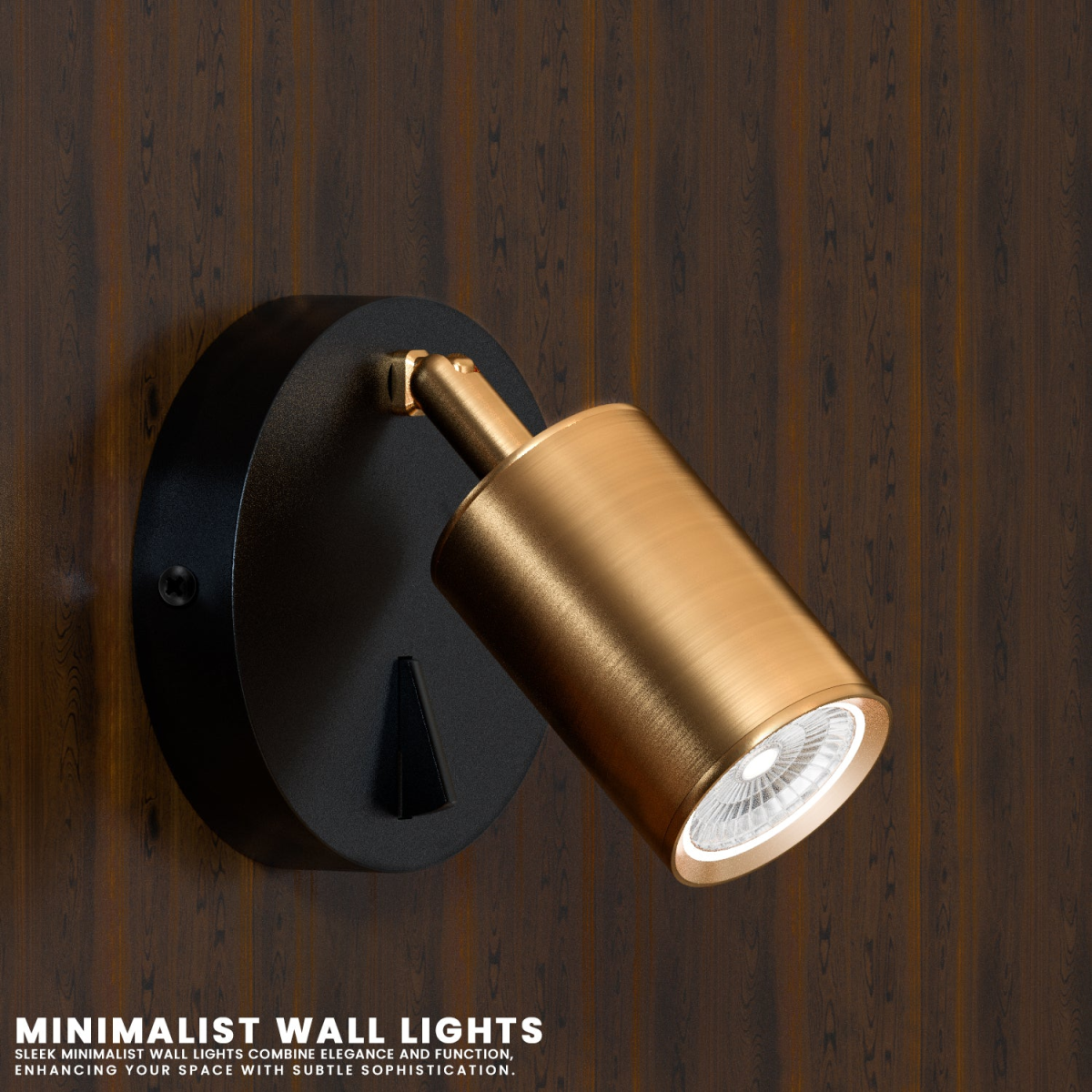 Rotatable GU10 Spotlight Single Head Wall Light with On-Off Switch-5631