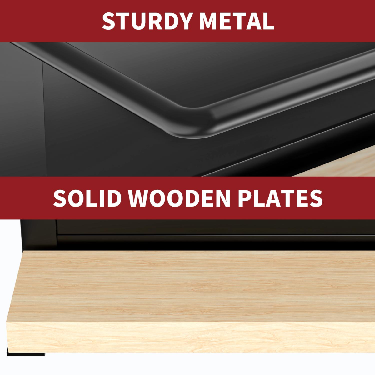 Vinsani 2pc MAGNETIC SPICE RACK WOODEN SHELF