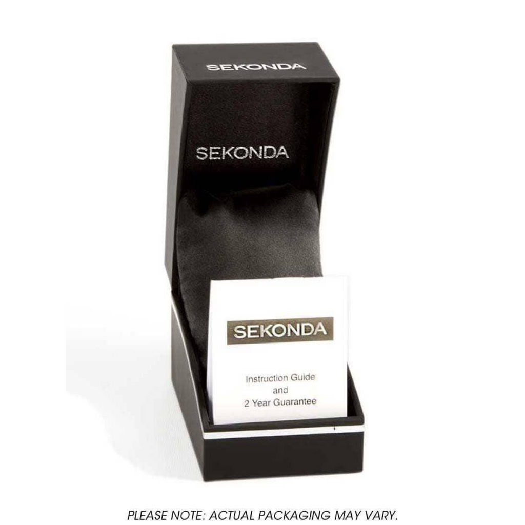 Sekonda Seksy Ladies Bling Round White Dial & silver stone Stainless Steel