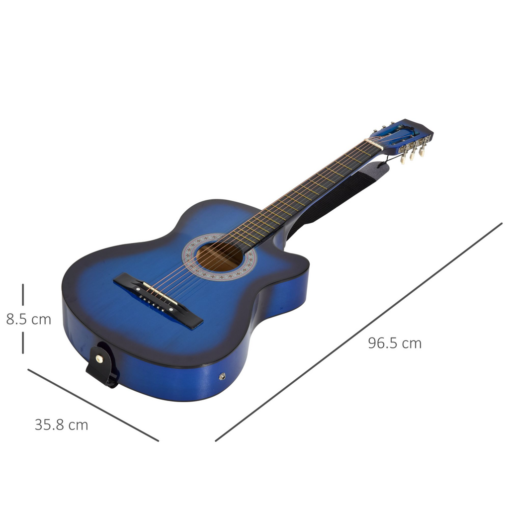 HOMCOM Beginner Acoustic Electric Cutaway Guitar Kids Guitar and Junior Guitar