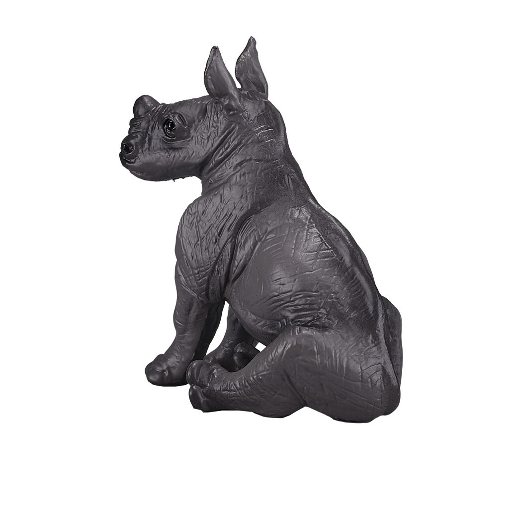 Rhino Baby Sitting Toy  Realistic Wildlife Animal Model