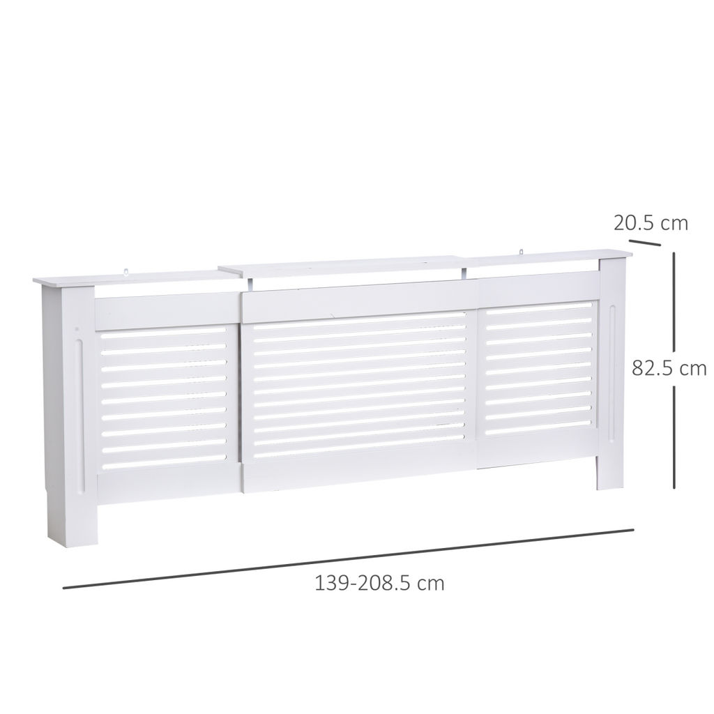 Extendable MDF Radiator Cover MDF-White