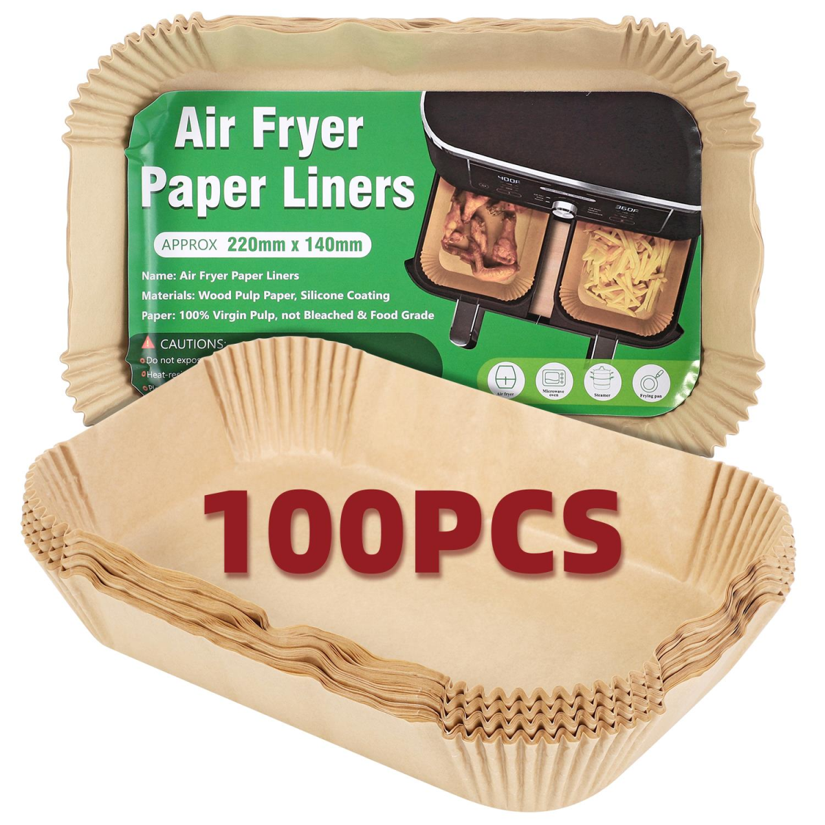 Vinsani 100pcs Air fryer paper liners