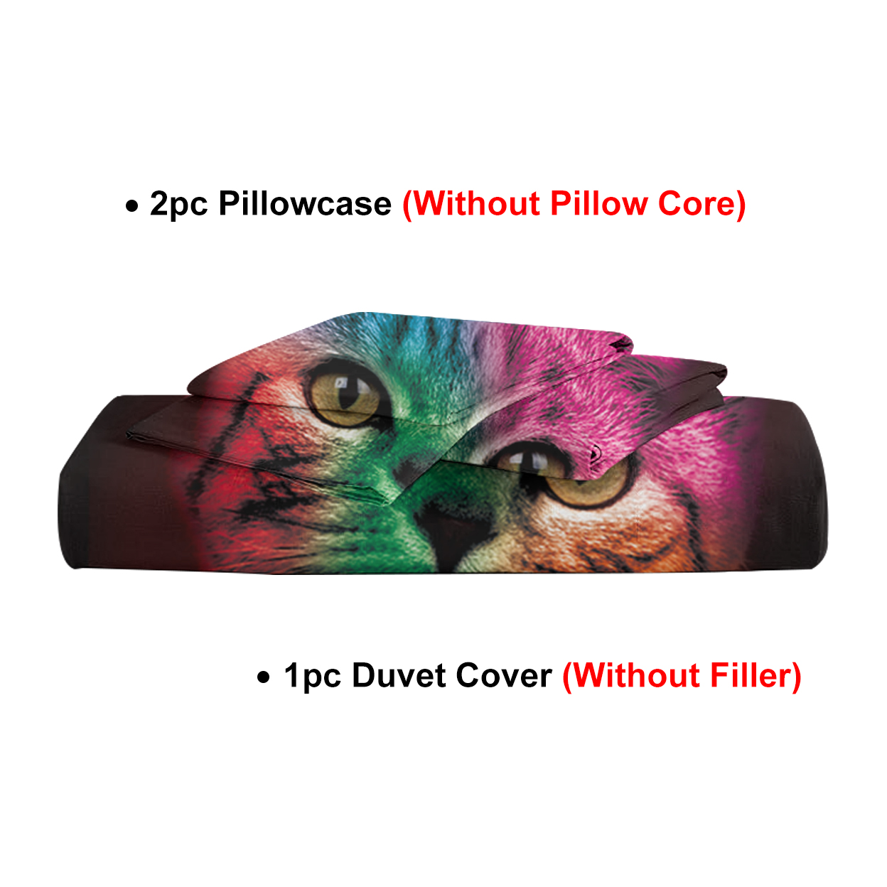 Cat Bedding for Kids Girls Boys Cute Colorful Cat Pattern Quilt Cover Bedspread 3