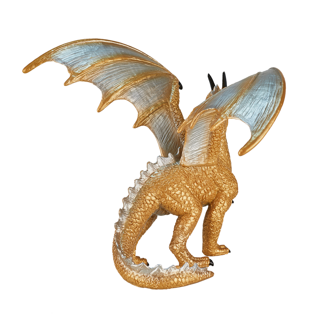Golden Dragon Toy  Fantasy Mythical Creature Figure