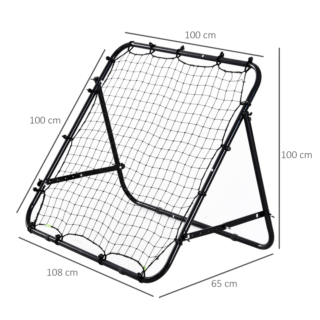 Rebounder Net Kids Adults Football Training Aid Practice Adjustable HOMCOM