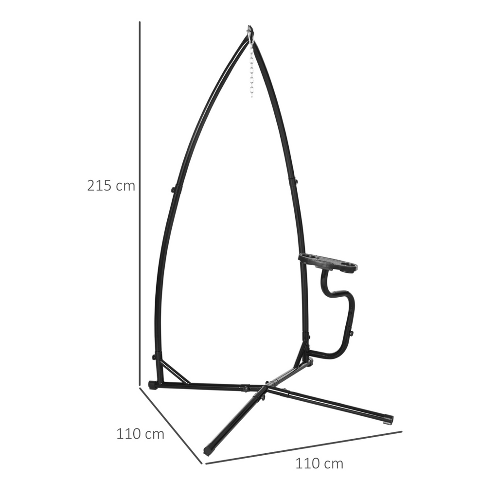 Hammock Chair Stand Only Heavy Duty Metal C-Stand Indoor or Outdoor