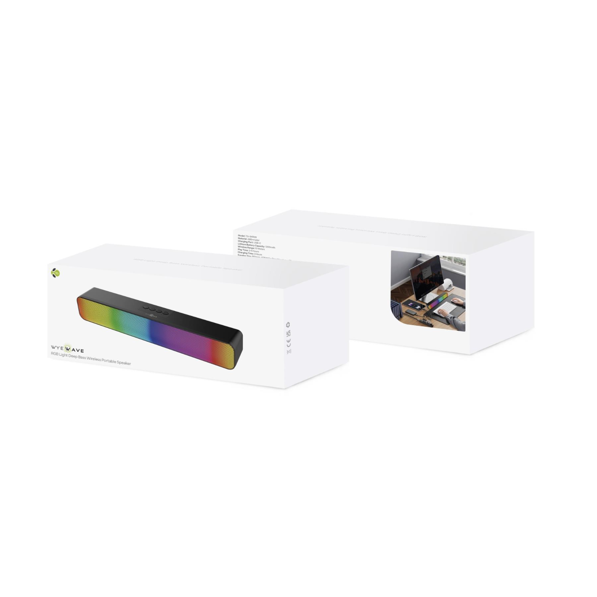 WYEWAVE RGB Light Deep Bass Wireless Portable Speaker