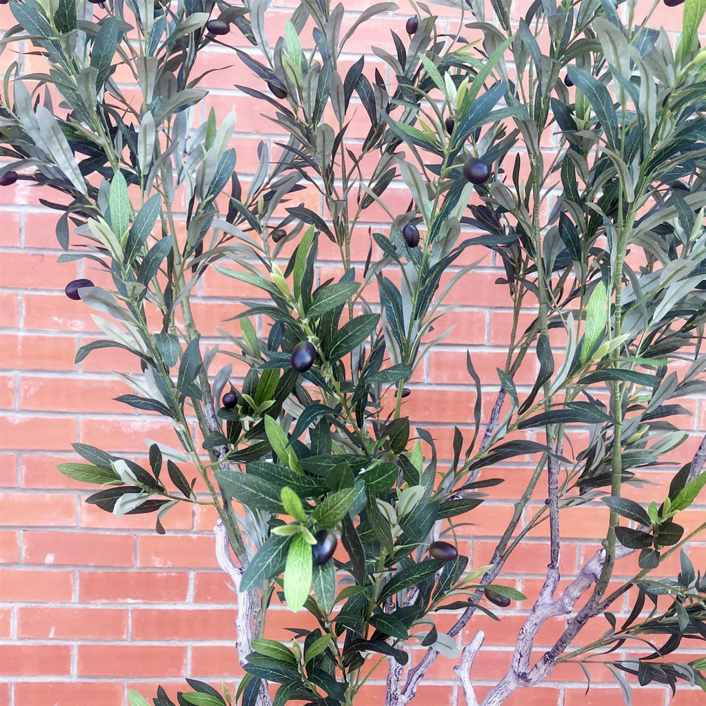 200cm XXL Artificial Olive Tree with Decorative Planter