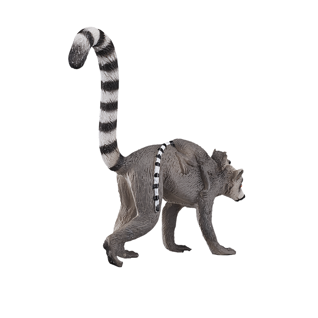 Lemur with Baby Toy  Realistic Rainforest Wildlife Figure