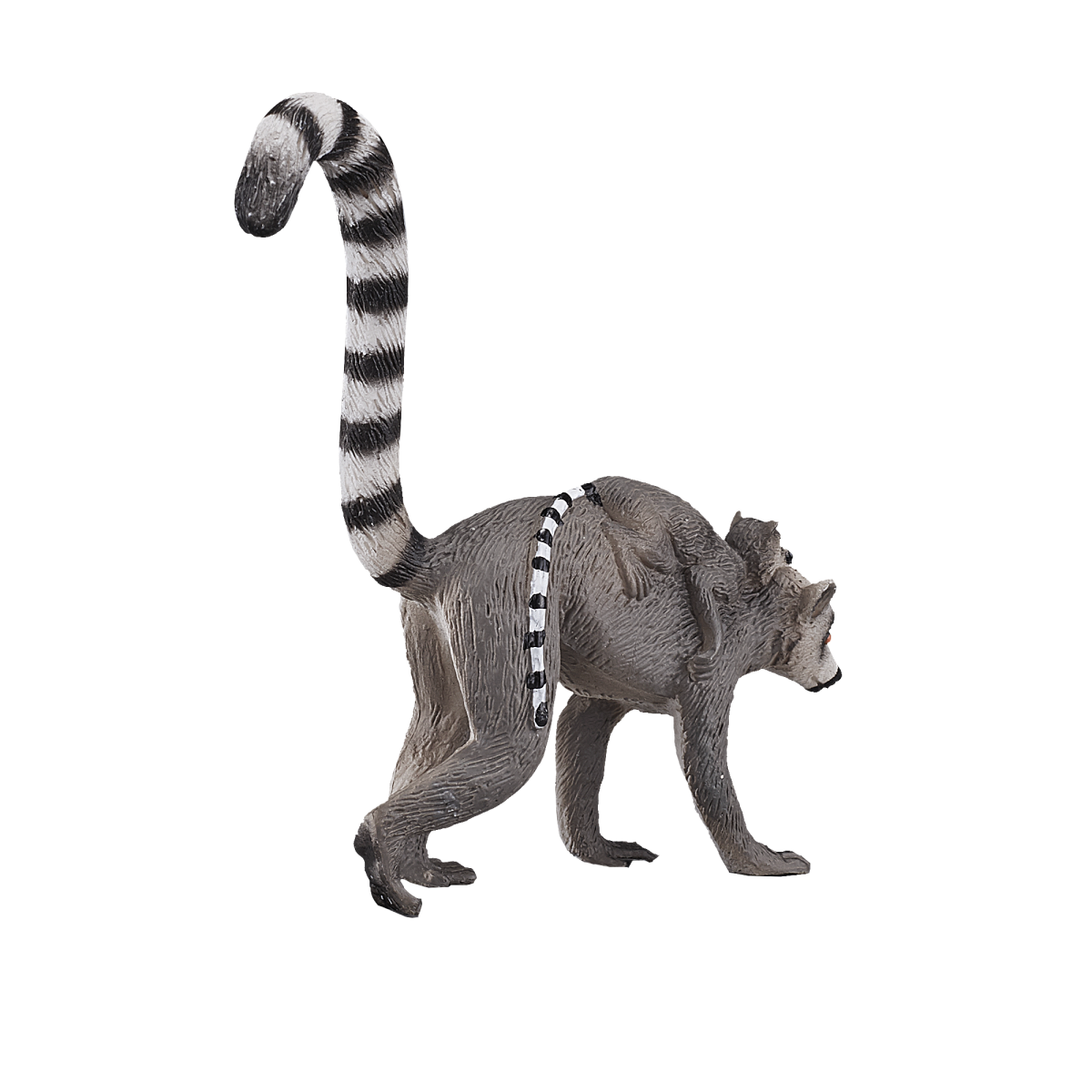 Lemur with Baby Toy  Realistic Rainforest Wildlife Figure