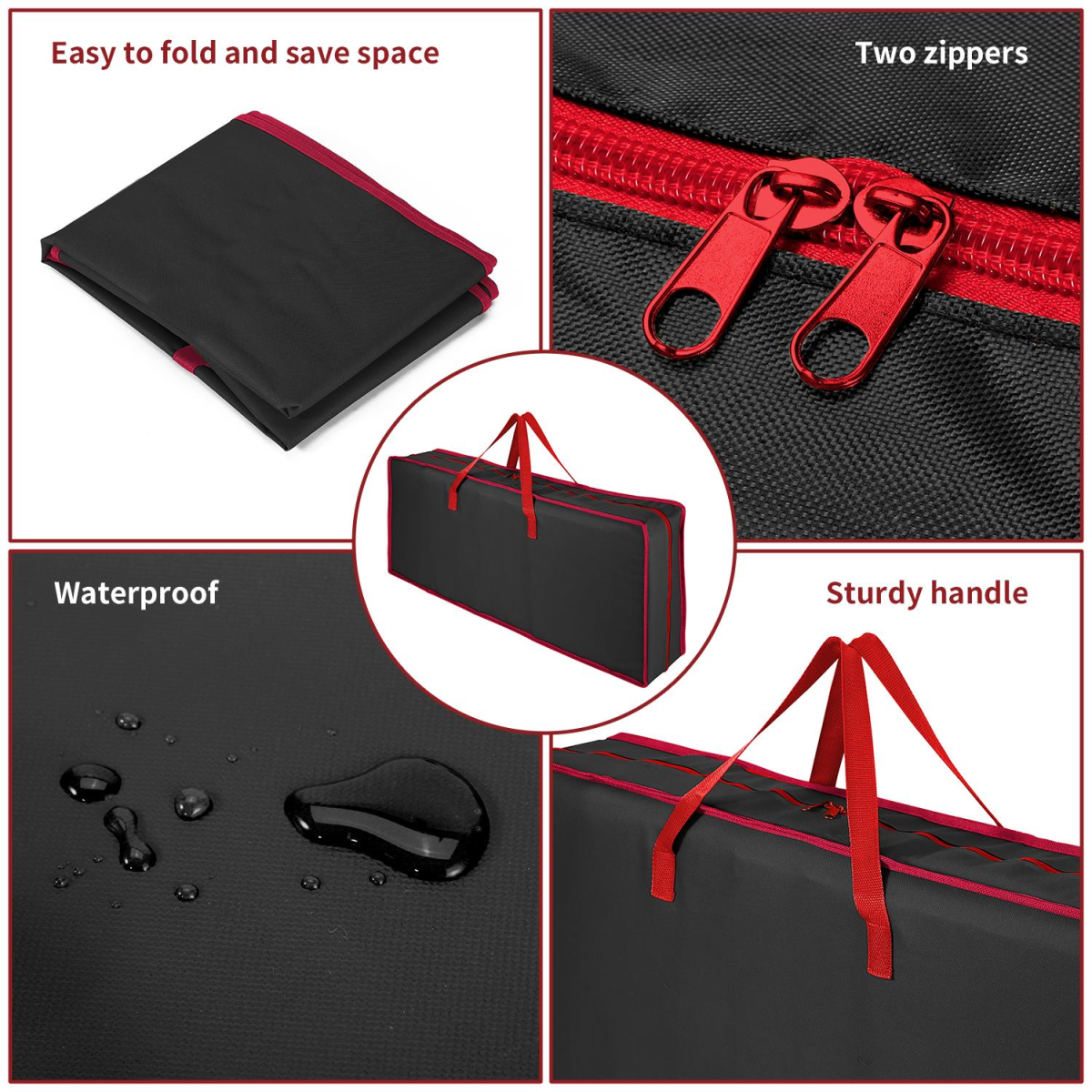 Vinsani Christmas Gift Wrap Black Storage Bag