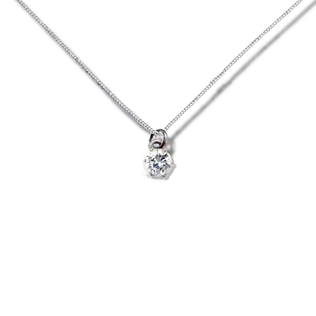 40th Birthday Cubic Zirconia Silver Necklace & Gold Balloons Mini Gift Hamper